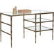 Bruna 52 X 24 inch Clear / Antique Brass Desk